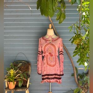 Chelsea & Violet Floral Pink and Black Top